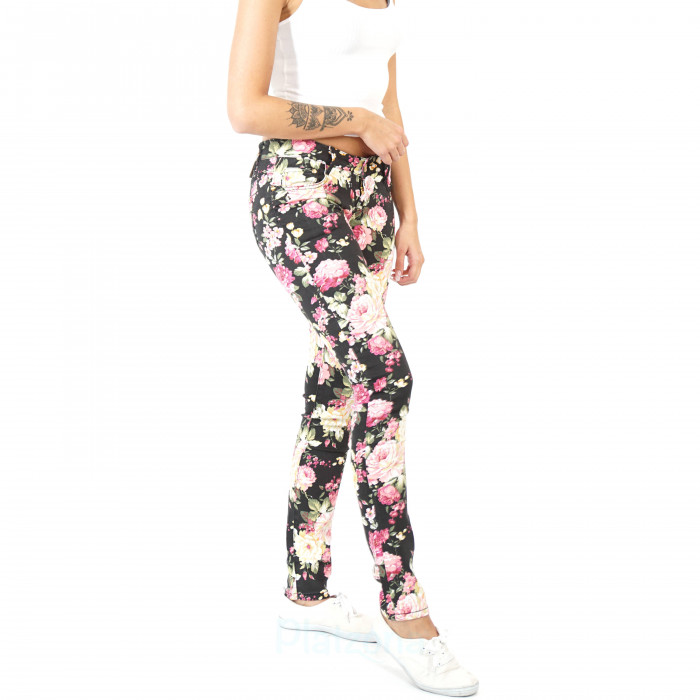 Women's jeans Spring Summer Flowers trousers